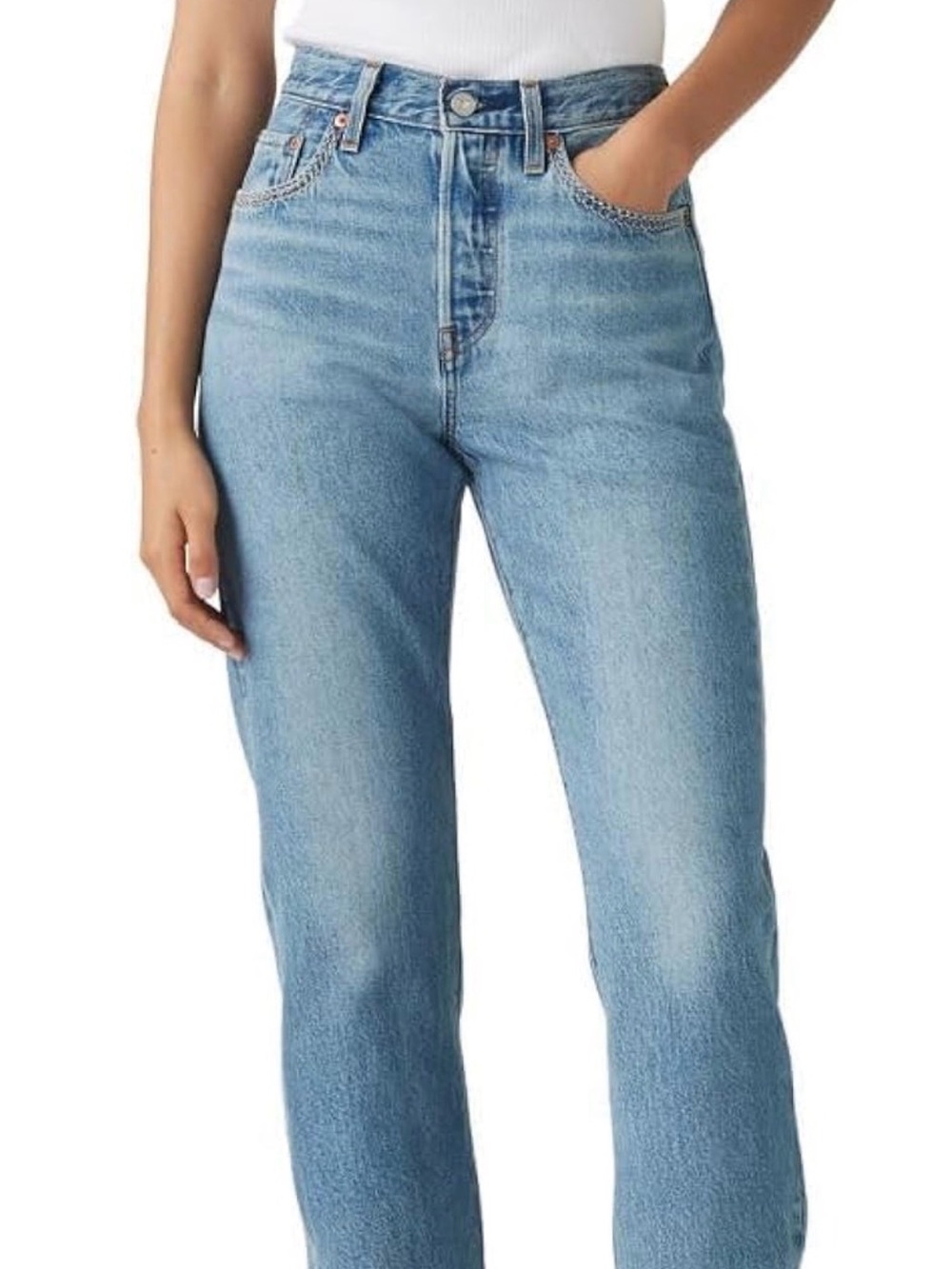 Classic 501 High-Rise Straight Leg Women's Jeans - Light Blue